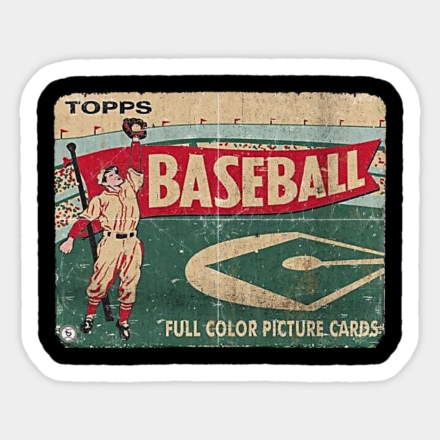 VINTAGE BASEBALL - TOPPS FULL COLOR PICTURE CARDS Sticker by kedaiadon